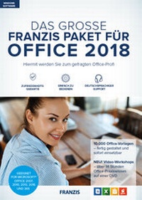 Abbildung von: Das große Franzis Paket für Office 2018 - FRANZIS GmbH