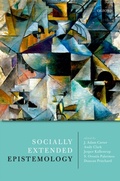 Cover: Socially Extended Epistemology - OUP eBook