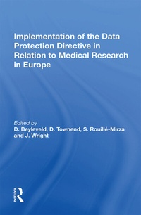 Abbildung von: Implementation of the Data Protection Directive in Relation to Medical Research in Europe - Routledge