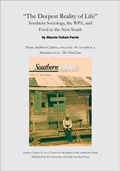 Cover: "The Deepest Reality of Life" Southern Sociology, the Wpa, and Food in the New South - University of North Carolina Press