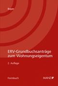 Cover: ERV-Grundbuchsantr&auml;ge zum Wohnungseigentum - Manz