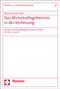Abbildung von: Das Wirtschaftsgeheimnis in der Verfassung - Nomos