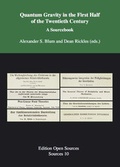 Cover: Quantum Gravity in the First Half of the Twentieth Century - Max-Planck-Gesellschaft zur F&ouml;rderung der Wissenschaften