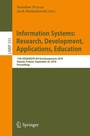 Cover: Information Systems: Research, Development, Applications, Education - Springer