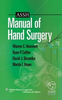 Abbildung von: ASSH Manual of Hand Surgery - WOLTERS KLUWER HEALTH