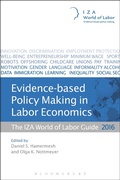 Cover: Evidence-based Policy Making in Labor Economics - Bloomsbury Information