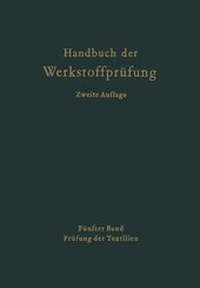 Enlarge image Cover: Die Prüfung der Textilien - Springer