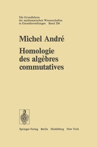 Abbildung von: Homologie des algebres commutatives - Springer