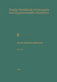 Enlarge image Cover: Sulfur-Nitrogen Compounds - Springer