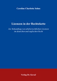 Abbildung von: Lizenzen in der Rechtekette - Kovac, Dr. Verlag