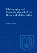 Cover: Bibliography and Research Manual of the History of Mathematics - University of Toronto Press