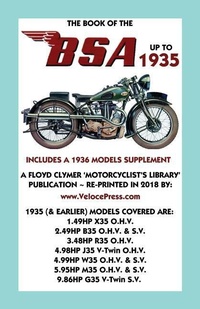 Abbildung von: Book of the BSA Up to 1935 - Includes a 1936 Models Supplement - Veloce Enterprises, Inc.