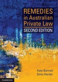 Cover: Remedies in Australian Private Law - Cambridge University Press