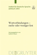 Bild: Wortverbindungen - mehr oder weniger fest - De Gruyter