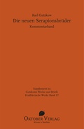 Cover: Kommentarband Die neuen Serapionsbr&uuml;der - Oktober Verlag