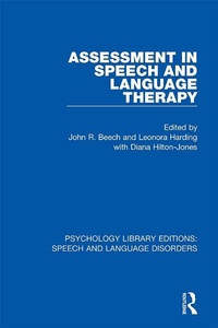 Enlarge image Cover: Assessment in Speech and Language Therapy - Routledge