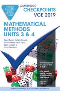 Enlarge image Cover: Cambridge Checkpoints VCE Mathematical Methods Units 3 and 4 2019 and QuizMeMore - Cambridge University Press