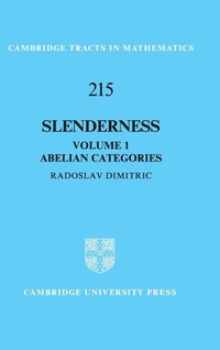 Abbildung von: Slenderness: Volume 1, Abelian Categories - Cambridge University Press