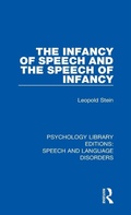 Cover: The Infancy of Speech and the Speech of Infancy - Routledge