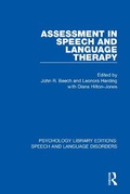 Cover: Assessment in Speech and Language Therapy - Routledge