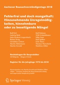 Cover: Aachener Bausachverst&auml;ndigentage 2018 - Springer Vieweg