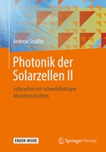 Cover: Photonik der Solarzellen II - Springer Vieweg