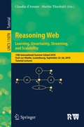 Cover: Reasoning Web. Learning, Uncertainty, Streaming, and Scalability - Springer