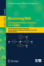 Cover: Reasoning Web. Learning, Uncertainty, Streaming, and Scalability - Springer