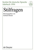 Cover: Stilfragen - De Gruyter