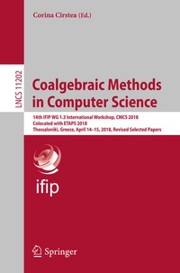 Enlarge image Cover: Coalgebraic Methods in Computer Science - Springer
