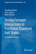 Cover: Strong Fermion Interactions in Fractional Quantum Hall States - Springer