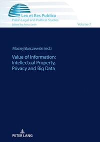 Abbildung von: Value of Information: Intellectual Property, Privacy and Big Data - Peter Lang Verlag