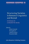 Cover: Structuring Variation in Romance Linguistics and Beyond - John Benjamins Publishing Co