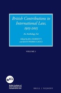 Cover: British Contributions to International Law, 1915-2015 (Set) - Martinus Nijhoff