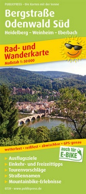 Abbildung von: Bergstraße Odenwald Süd, Heidelberg - Weinheim - Eberbach - Freytag-Berndt und ARTARIA