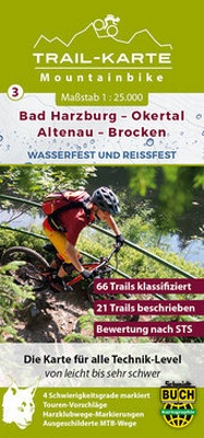 Abbildung von: MTB Trail-Karte Harz: Bad Harzburg - Okertal - Altenau - Brocken - Schmidt-Buch-Vlg