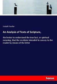 Enlarge image Cover: An Analysis of Texts of Scripture, - Hansebooks
