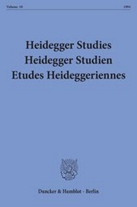 Abbildung von: Heidegger Studies - Heidegger Studien - Etudes Heideggeriennes. - fibre