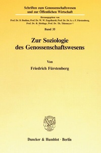 Abbildung von: Zur Soziologie des Genossenschaftswesens. - Duncker & Humblot