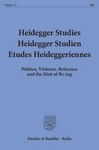Abbildung von: Heidegger Studies - Heidegger Studien - Etudes Heideggeriennes. - Duncker & Humblot