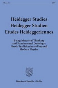 Abbildung von: Heidegger Studies - Heidegger Studien - Etudes Heideggeriennes. - fibre