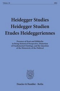 Abbildung von: Heidegger Studies - Heidegger Studien - Etudes Heideggeriennes. - Duncker & Humblot