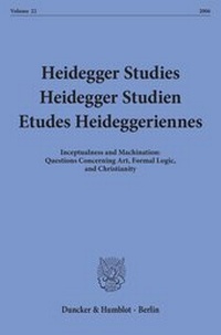 Abbildung von: Heidegger Studies - Heidegger Studien - Etudes Heideggeriennes. - fibre