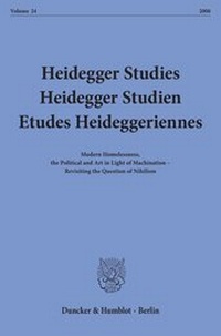 Abbildung von: Heidegger Studies - Heidegger Studien - Etudes Heideggeriennes. - Duncker & Humblot