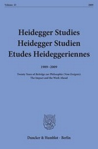 Abbildung von: Heidegger Studies - Heidegger Studien - Etudes Heideggeriennes. - fibre