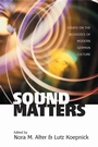 Cover: Sound Matters - Berghahn Books