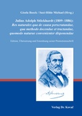 Cover: Julius Adolph St&ouml;ckhardt (1809-1886): Res naturales qua de causa perscrutandae, qua methodo docendae et tractandae, quomodo naturae convenienter disponendae - Kovac, Dr. Verlag
