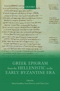 Cover: Greek Epigram from the Hellenistic to the Early Byzantine Era - Oxford University Press
