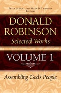 Cover: Donald Robinson. Selected Works: Assembling God's People v.1 - Australian Church Record