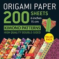 Cover: Origami Paper 200 sheets Kimono Patterns 6 (15 cm) - Tuttle Publishing